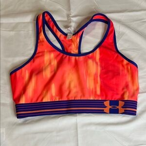 Under Armour Women's Vibrant Orange and Blue Bikini Top
